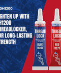 GH1200 medium strength thread locker tubes for secure fastening