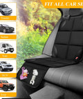 Kid Car Seat Protector For Back Seat, Durable 600D Fabric Waterproof Cover With Thick Pad And Non Slip Backing, Fitted on Car Seat