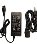Genuine OEM 24V AC Adapter For Shiatsu Foot Massager Deep Kneading Machine 9486098094 Power Cord AC DC Charger Supply UL Listed Replacement For Cloud Massage XH2400-2500 Plug-And-Play Ready shown with cables.