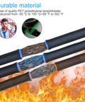 Expandable Braided Cable Sleeve Kit With 65.6 Ft Total Length, heatproof wire coverings against flames, durable material