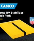 Interlocking Stabilizer Jack Pads for Camper and RV With Storage Strap and Built In Handle, 14 X 12 Inches, 2 Pack