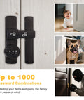 3 Digit Keyless Barn Door Latch with 180 Degree Flip for Sliding Gates and Cabinets Easy Password Security with 1000 combos