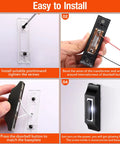 Solid Metal Doorbell Button Wall Mounted Black With Bright LED Light Waterproof Built To Last Durable Replacement For Old Plastic Button Weatherproof For Home Front Door Or Office Entry, easy install steps