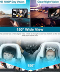 7 Inch Car Backseat Monitor With USB Plug And Play Setup 360 Degree Rotating Dual Camera For Two Kids 1080P HD Video