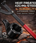 Pro Grade Crank Pulley Harmonic Damper Holding Tool Set with red handle and crank bolts for 22RE 2RZ 3RZ V6 V8 engines