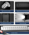 Heavy Duty 103 Position Electronic Key Lock Box With Anti Theft Deposit Slot And Key Out Tags Wall Mount Key Safe features