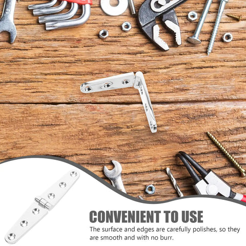 Beefy Heavy Duty 316 Stainless Steel Door Hinge For RV And Motorhome Replacement 28x152mm with tools on wooden surface