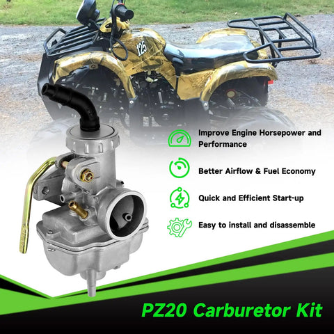 PZ20 Carburetor Kit With Ignition Coil Starter Relay Voltage Regulator And CDI Box For 50cc To 125cc Chinese ATVs Quads