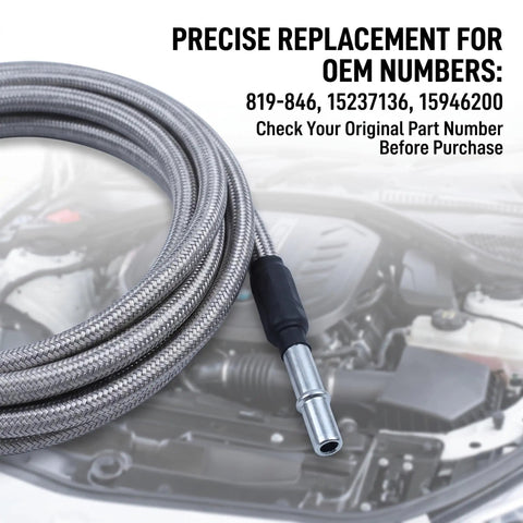 Ultimate Stainless Steel Fuel Line Kit Replaces Chevy And Gmc 819-846 Braided Hose Set For Quick Swap Fixing Rust Leaks And Ensuring Rock Solid Engine Performance Under Squeeze. braided fuel line with metal fitting