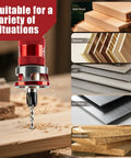 14 Piece Countersink Drill Bit Set With Self Locking Quick Adjust Depth Tct Steel Hss Bits Heavy Duty design drilling into solid wood