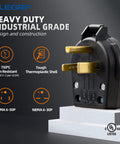 Heavy Duty NEMA 6 30P And 6 50P Angle Plug 30 And 50 Amp 250V 2 Pole 3 Wire Grounding Power Plug For Welder And Generator UL Listed