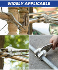 Heavy Duty 10 Inch Locking Pliers Welding Clamp with Quick Lock Release U Shaped Jaws clamping pipes and wood railing