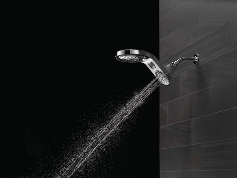 HydroRain Two In One Shower Head Chrome Finish With Rain Can And Handheld Combo Installs In Minutes Pivoting Raincan At 40 Degrees