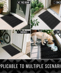 All Season Waterproof Front Door Doormat That Captures Dirt And Mud Like A Pro Heavy Duty Non Slip Outdoor Entrance Mat in various locations