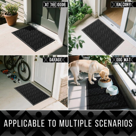 All Season Waterproof Front Door Doormat That Captures Dirt And Mud Like A Pro Heavy Duty Non Slip Outdoor Entrance Mat in various locations