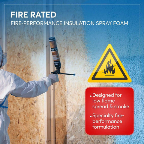 Heavy Duty Spray Foam Insulation Kit Delivers Killer Thermal Protection And Dead Nuts Acoustic Control For Walls And Ceilings, fire-rated insulation application.