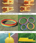 Components of Drone Racing Obstacle Course Kit For Beginners Designed For Indoor And Outdoor Practice with hoops, bases, and poles