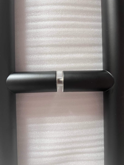 Back To Back Stainless Steel Ladder Style Door Pull Handle Set In Matte Black 24 Inch For Shower Glass Doors