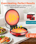 Cachoo 3-in-1 Electric Griddle And Sandwich Maker With Nonstick Coating And On Off Switch Foldable Design for even heating and easy meal prep.