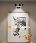 Must Have Picture Lights For Wall Magnetic Art Display Light Battery Operated LED Painting Light above horse artwork