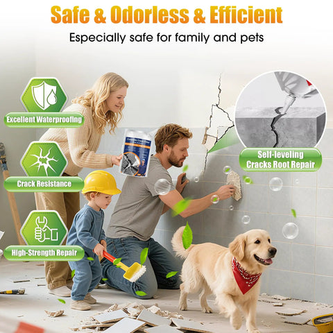 Self Leveling Concrete Crack Filler 4 Pack, Quick Dry Cement Sealant For Driveways, Sidewalks And Patios, Waterproof Outdoor Joint Caulking Glue, Easy No Tools Needed With Squeeze Applicator, Gray