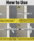 Step-by-step guide on using Heavy Duty Drywall Anchors And Zinc Screws Kit With Self Drilling Toggle Bolts 50 Pcs Size 8 X 2 1 8 Inch Screws