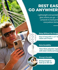 Man relaxing in Caribbean Hammock With Pillow For Easy Chill Sessions 48 Inch Wide Poolside Patio Backyard Relaxer Includes Straps And Chains Eco Friendly Polyester And Cotton Blend 265 Pound Capacity Nautical Stripe.