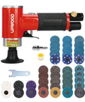 Tiny But Mighty Mini Air Powered Orbital Sander Kit 2 Inch Right Angle Surface Prep Tool with 41 Roll Lock Discs