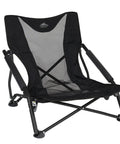 Low Profile Folding Camping Chair With Carry Bag Lightweight Breathable Mesh Seat For Camping Beach Picnic Barbecues Black