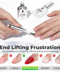 Nail Dehydrator And Primer Set For Gel Nails And Press Ons Acid Free And HEMA Free Nail Prep applied on nails