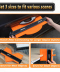 Connectable Contour Gauge With Lock 10 Plus 5 Inch Extended Profile Duplicator Tool demonstrating shape copying on surfaces.