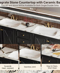 Fierce French Retro Double Sink Bathroom Vanity With Built In Led Defog Mirror And Dang Solid Freestanding Wood Cabinet For Super Sleek Luxury Bath Upgrade Projects showcasing a ceramic sink and integrated stone countertop.