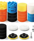 All In One Pro Grade 33 Piece 4 Inch Car Polishing Pad Kit With Foam Wave And Flat Pads Wool Buffers Backing Plates And Drill Adapters