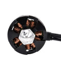 Top view of MT2204 2300KV Brushless Motor for RC QAV210 250 280 FPV Racing Drones 2-3S with gold plated 2mm bullet plugs.