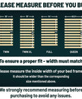 Replacement Wooden Twin Bed Slats For Mattress Support - Fabric Sleeve Locks Down Slat Spacing For Dead Simple Setup - Low Profile Bed Frame Foundation That Holds Tight measurements for twin, twin xl, full, queen sizes on wooden slats.