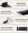 Premium Heavy Duty Stainless Steel Slide Lock Latch Featuring Dead Stop Barrel Bolt Design For Secure Outdoor Gate And Fencing Installation Rust Free Hardware Complete Mounting Kit Included For Zero Hassle Everyday Security, details of latch with integrated welding.