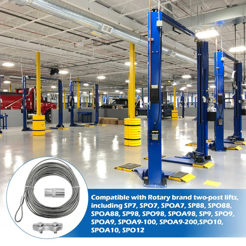 Heavy Duty Lock Release Cable And Fixture Kit For Rotary Two Post Lifts Fits SP7 SPO7 SPOA7 SP88 SPOA9 200 SPO10 SPOA10 Replacement Easy