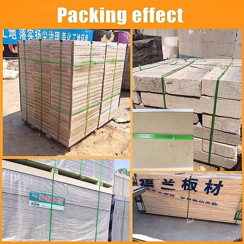 Heavy Duty Automatic Strapping Tool, Rechargeable Battery Powered Packaging Machine securing packed cardboard boxes with green straps.