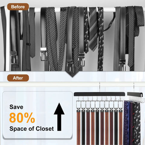 Slick Dual Purpose Closet Rack Hanger With Twenty Heavy Duty Hooks For Belts And Ties Keeps Your Dresser Wardrobe Hella Organized And Wrinkle Free Hat Storage