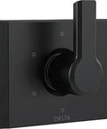 Pivotal 6-Setting 3-Port Diverter Trim Kit Matte Black For Universal Valve ADA Compliant Shower Control Trim Only Modern Bath Fixture