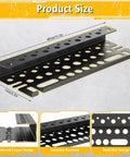 Heavy Duty Metal Screwdriver Organizer Wall Mount With 43 Holes Pliers And Small Tool Holder Rack for garage, dimensions shown