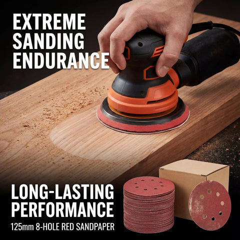 5 Inch 8 Hole Fine Grit Sanding Discs Pack 100 With 400 800 1000 1500 2000 Grits 20 Pieces Each For Orbital Sander Finishing Wood Metal Auto Body Hook And Loop Sandpaper used on wood surface with orbital sander