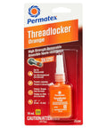 Front view of Orange Hybrid Strength Removable Threadlocker For High Torque Hold Delivers Three Times The Prevailing Torque Of Blue Threadlocker While Still Allowing Fasteners To Be Disassembled Perfect For Prolonged Vibration And Heavy Duty Assemblies 10 Ml bottle
