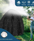 Heavy Duty Black Outdoor Egg Chair Cover 90x78 Inches With Full Zipper Dustproof And Tear Resistant Protection in garden