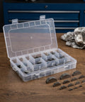 Badass 164pcs Carbon Steel Woodruff Key Set 2To10mm Semicircle Parallel Shaft For Engine Motorcycle Flywheels Box Keeps Parts Neat Repairs Quality Matters Durable Reliable Hardware in plastic organizer