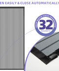 Heavy Duty Magnetic Screen Door 72x80 Self Sealing Hands Free Mesh Keeps Bugs Out Pet And Kid Friendly Retractable Door Screen