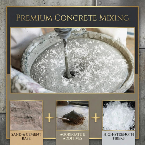 Mixing cement with Ten Pound Fiberglass Reinforcement For Concrete And Mortar Mix, White Fibers For Seepage And Crack Resistance