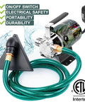 Water Transfer Pump 115V With Switch, 330 GPH Utility Pump, 0.1HP Pool Drain Pump with hose, ETL certified, lightweight for easy setup.