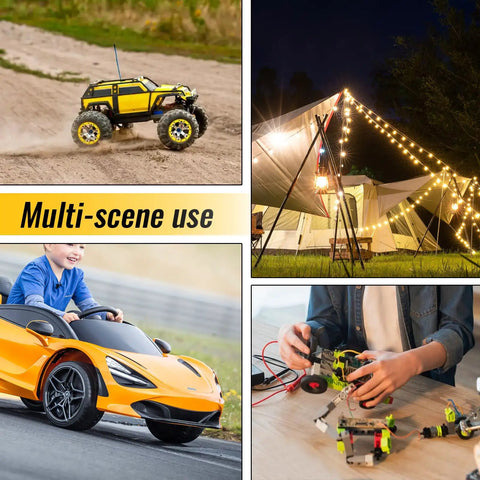 Power Wheel Adapter For 20V Battery Converter Kit With Switch And Fuse, 12 AWG Wiring used in RC cars and robotics projects