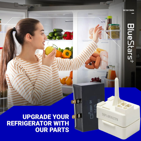 Upgraded Refrigerator Compressor Start Relay And Capacitor For Whirlpool KitchenAid Kenmore Refrigerators Replaces W10416065 PS8746522 67003186 No Fuss Easy Fit And Durable High Performance Upgrade